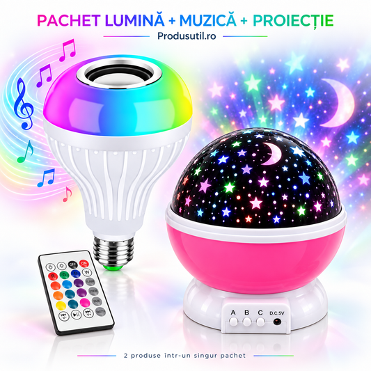 PACHET LUMINA -MUZICĂ- PROIECȚIE